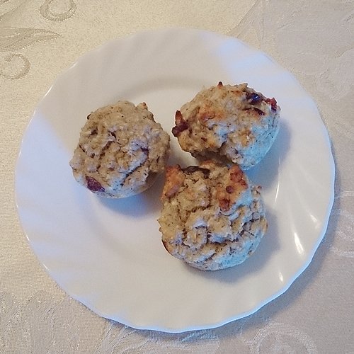 Cranberry Coconut Oatmeal Banana Muffins
